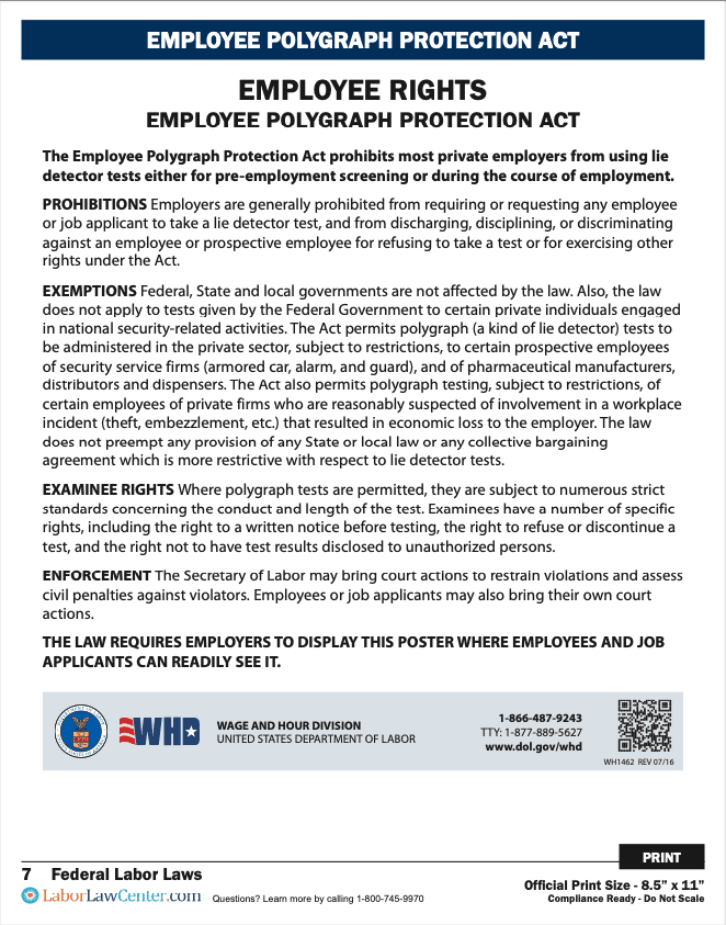 Employe Polygraph Protection
